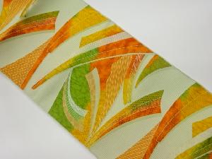 リサイクル　流水曲線模様織出し名古屋帯